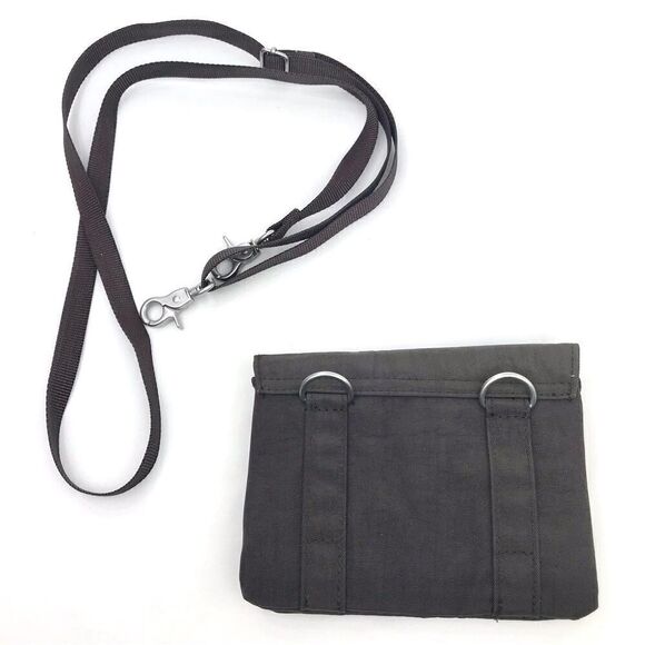 Baggallini Dark Brown Nylon Crossbody Travel Wallet Mini Bag - Picture 5 of 12